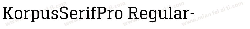 KorpusSerifPro Regular字体转换